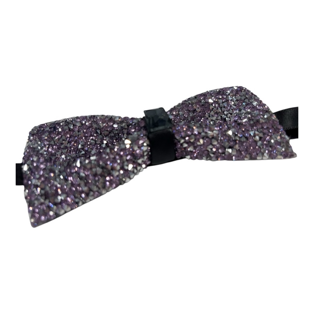 Purple Glitter Size 9.5 Loafers with Bow Tie - Picture 5 of 13
